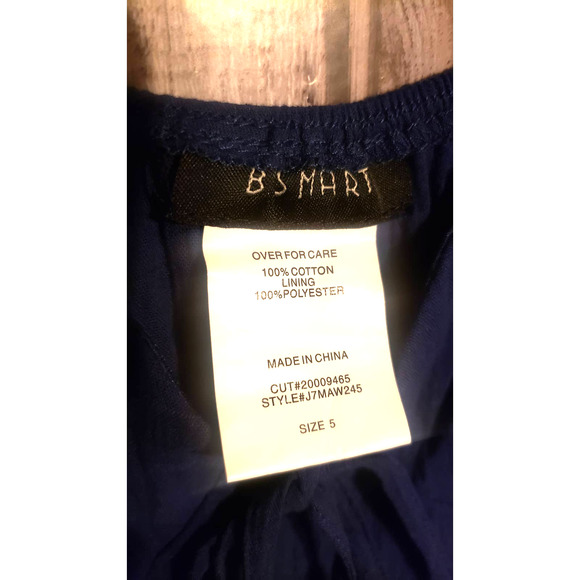 B. SMART - NWT Dark blue short sleeve dress - Size 5 - Picture 3 of 4